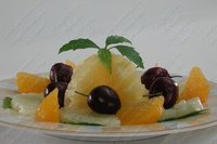 Десерт ананасовый с мандаринами