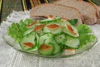 Зеленый салат с масл и укс
