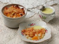 Шарлотка с яблоками и абрикросом -