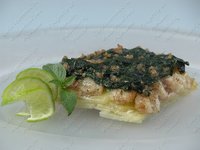 Рыба с картофелем чеснаком и лимонным соком