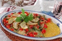 Кукурузный пирог с овощами