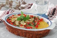 Кукурузный пирог с овощами