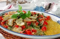 Кукурузный пирог с овощами