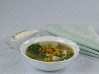 Суп с кукурузой и овощами