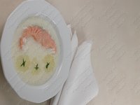 Суп рыбный с рисом и лимоном