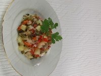 Салат картофельный с морской капустой