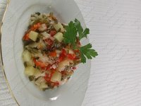Салат картофельный с морской капустой