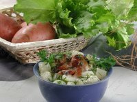 Салат с рыбным филе горячего копчения