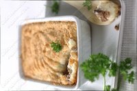 Картофельная запеканка с мясом и грибами