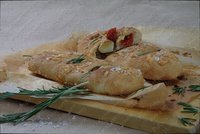 Фугасс с артишоками и анчоусами