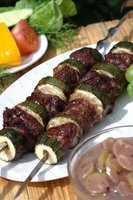 Шашлык из баранины с кабачками