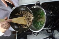 Рассольник с куриными потрошками