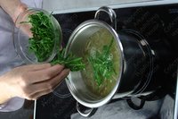 Рассольник с куриными потрошками