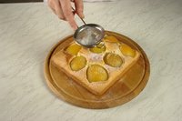 персиково-миндальное пирожное