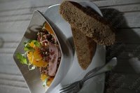 салат с гречневой крупой и ветчиной